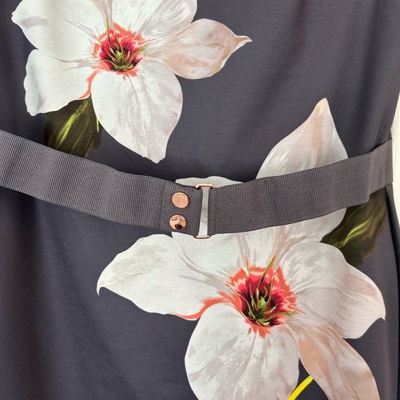 Ted Baker London Floral Dress Gray/Multi, US Size 8, Ted Baker Size 4 - Picture 4 of 11